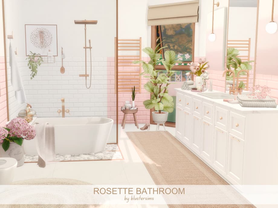 Скриншот мода Ванная комната Rosette Bathroom (CC лот)
